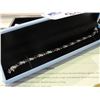 Image 2 : INFINITY DESIGN GARNET AND DIAMOND TENNIS BRACELET, 6CARATS, INCLUDES $550 CERTIFICATE