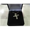 Image 2 : LADIES MULTI GEMSTONE AND DIAMOND CROSS PENDANT SET, INCLUDES $295 CERTIFICATE