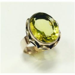 Sterling Silver .925  Lemon Quartz Ring 6.79g RS10