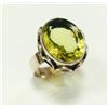 Image 1 : Sterling Silver .925  Lemon Quartz Ring 6.79g RS10