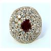 Image 4 : GIA RUBY 2.16CT,   18K R/G RING 14.57GRAM / DIAMOND 2.76CT