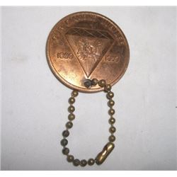 1959 VINTAGE RARE MILITARY *VETERANS OF FOREIGN WARS-OUR DIAMOND JUBILEE* MEDAL KEY CHAIN!!