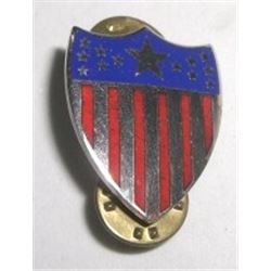 WW2 US 13 STAR SHIELD BADGE PIN BACK!! PIN BACK CAME OUT OF SAFE BOX!!