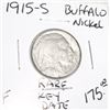 Image 1 : 1915-S *EXTREMELY RARE-KEY DATE* BUFFALO NICKEL FINE GRADE RED BOOK VALUE $175.00+!! BUFFALO NICKEL 