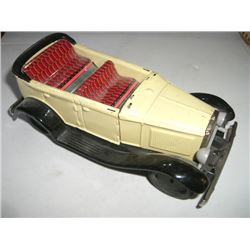 VINTAGE *RARE-FRICTION POWERED* TOY METAL TIN CAR STAMPED *MADE IN JAPAN*
