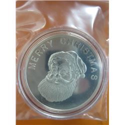 Vintage .999 Silver 1 oz. Santa & Frosty art round