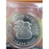 Image 2 : Vintage .999 Silver 1 oz. Santa & Frosty art round