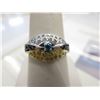 Image 1 : Rare Blue, White & Yellow  - Diamond Cluster Ring