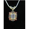 Image 1 : 5 CT Rose Quartz pendant set with 4 Diamonds