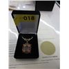 Image 2 : 5 CT Rose Quartz pendant set with 4 Diamonds