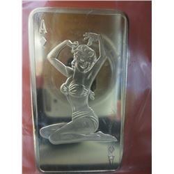 .999 Gold finished Pinup Girl art bar