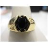 Image 1 : Man's genuine Diamond & Onyx gold finish ring