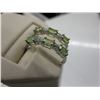 Image 2 : Peridot half hoop earrings set with 4 Diamonds