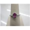 Image 1 : Half Carat Pink Topaz & Diamond Solitaire Ring