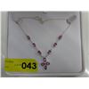 Image 2 : Sterling Silver & Pink Kunzite drop necklace