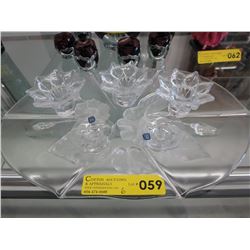 Vintage Scandinavian candle holders & platter
