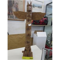 Hand carved cedar totem - 20"