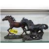 Image 1 : 2 Glazed ceramic horse statues