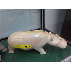 Carved stone Hippopotamus