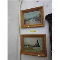 2 Signed original oil paintings by E Morgan