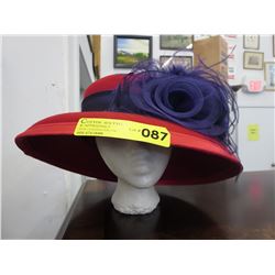 Ladies' Italian felt hat - Red