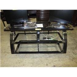 NEW - Tempered glass TV stand