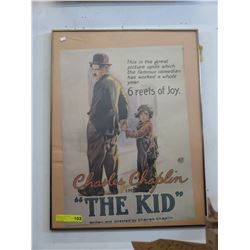 Vintage Charlie Chaplin movie poster "The Kid"