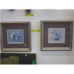 2 Signed limited edition floral prints