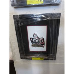 Framed Richard Shorty print "Raven & Little One"