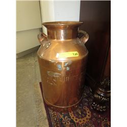 Vintage copper milk can - Palm Dairies, Calgary