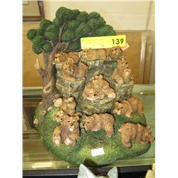 New - "Collectable Features" stand & bear figurines