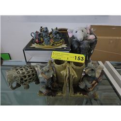 Elephant themed decorative items