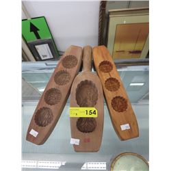 Vintage Scandinavian hand carved butter moulds