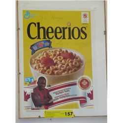 Autographed Cheerios poster
