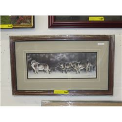 Framed print: "On the Move-Wolf Pack" - Randy Fehr