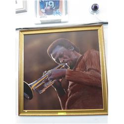 Large original oil painting of Miles Davis