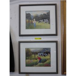 2 Framed J. Wins prints