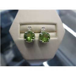 New Peridot & Diamond earrings