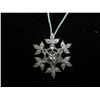 Image 1 : Italian Sterling Silver Diamond Snowflake Pendant