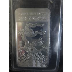 2012 Year of the Dragon Silver Bar