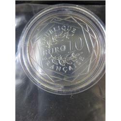 2013 French 10 Euro Silver Coin w/ Hercules motif