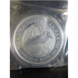 2015 Australian Kookaburra $1.00 Silver Coin