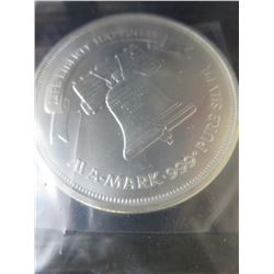 Silver Round -  Bell & Eagle Motif