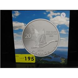 2014 Canada Goose $20.00 coin - 0.9999 Silver