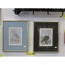 2 Sue Coleman prints: "The Eagle" & "The Seal"