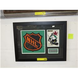 Autographed framed NHL/CHL Luongo memorabilia