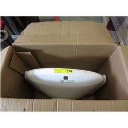 White porcelain pedestal sink