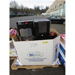 Bin of water coolers, pressure washers, etc.