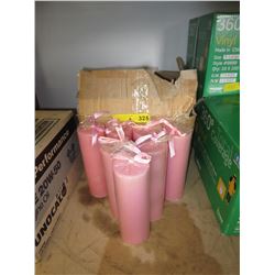 19 Pink pillar candles