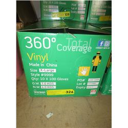 Case of new vinyl gloves - XL